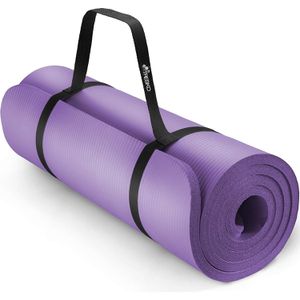 Produktbild für Yogamatte Tresko mit Tragegurt, lila, 1,5 cm stark
