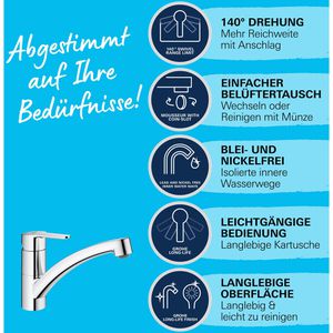 Produktbild für Küchenarmatur GROHE Start Eco 31685000, chrom