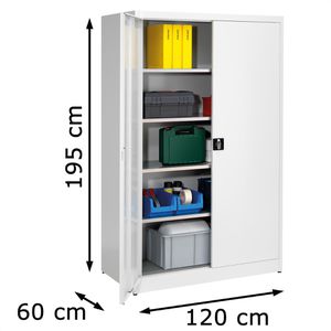 Produktbild für Werkzeugschrank Mauser MKST12/6/19, aus Metall, lichtgrau