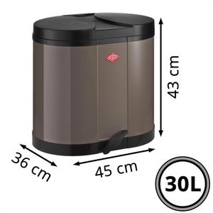 Produktbild für Mülleimer Wesco Öko-Sammler 170, warm grey