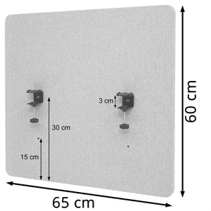 Produktbild für Tischtrennwand Mendler HWC-G75, grün