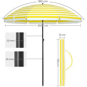 Produktbild für Sonnenschirm Songmics GPU60YW, rund