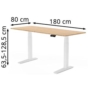 Produktbild für Schreibtisch FlexiSpot E7W-Pro 2026, ahorn / weiß