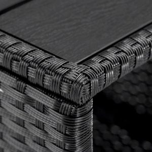 Produktbild für Beistelltisch CASARIA 109508, schwarz, aus Kunststoff / Metall