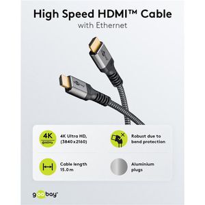 Produktbild für HDMI-Kabel Goobay Plus 64998 HDMI 2.0, vergoldete Stecker