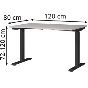 Produktbild für Schreibtisch Germania Jet, 7907-630, kaschmir / schwarz
