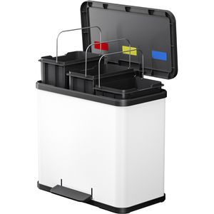 Produktbild für Mülleimer Hailo Öko trio Plus L, weiß
