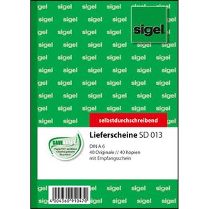 Produktbild für Lieferscheinbuch Sigel SD013, A6