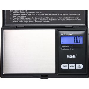 Produktbild für Taschenwaage G&amp;G MS-1000, Teilung 0,1 g