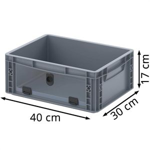 Produktbild für Eurobox AUER EG SKL 43/17 HG, grau, mit Acrylglas-Sichtklappe