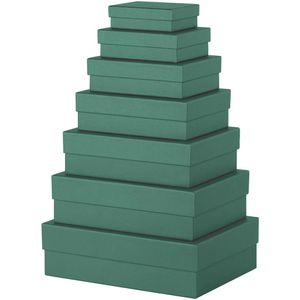 Produktbild für Geschenkbox Rössler-Papier Boxline Metallic opal, grün