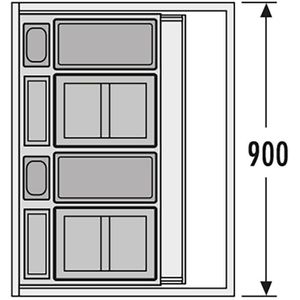 Produktbild für Einbaumülleimer Hailo AS XXL 900, 3630901