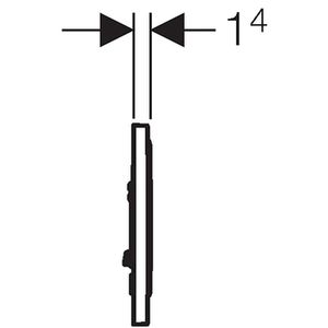 Produktbild für Betätigungsplatte Geberit Sigma10, aus Kunststoff, für WC