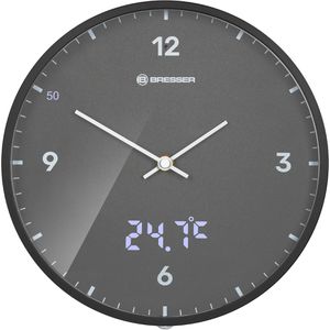 Wanduhr Bresser MyTime LEDsec, Kunststoff, analog, Funkuhr
