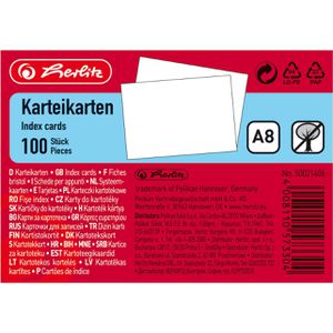 Produktbild für Karteikarten Herlitz 50021406, A8