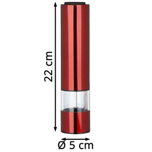 Produktbild für Gewürzmühle Relaxdays mit Licht, Höhe 22 cm