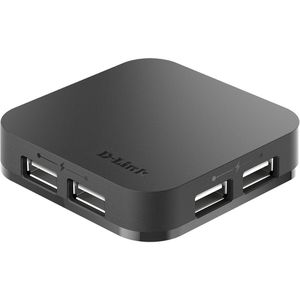 Produktbild für USB-Hub D-Link DUB H4, schwarz