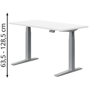 Schreibtisch FlexiSpot E7S-Pro 2026, weiß / grau