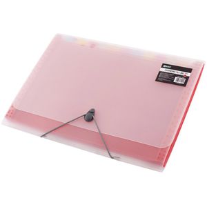 Produktbild für Fächermappe D.RECT 5540, A4, rot / transparent