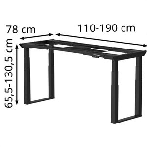 Produktbild für Schreibtischgestell FlexiSpot E7QB, schwarz, 4 Memoryspeicher