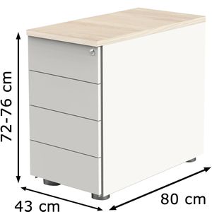 Produktbild für Standcontainer Kerkmann Move 3, weiß / ahorn