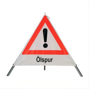 Produktbild für Faltsignal SafetyMarking Gefahrenstelle VZ101, Ölspur