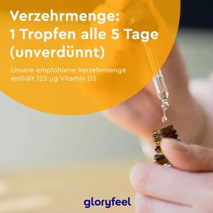 Produktbild für Vitamin-D gloryfeel 50 ml, für 1700 Tropfen