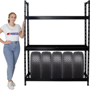 Produktbild für Reifenregal PROREGAL TIGER XL, schwarz, für 18 Reifen