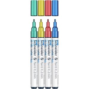 Produktbild für Metallic-Stifte Schneider Paint-It 011, Set 2, farbig sortiert