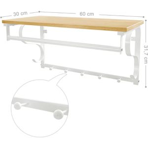 Produktbild für Wandgarderobe Vasagle LCR11WY, Metall / Holz