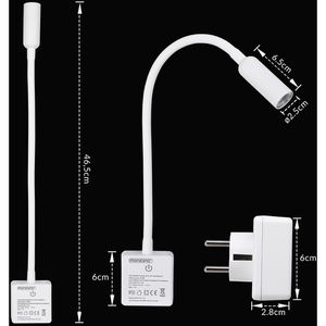 Produktbild für Steckdosenlampe Monzana Svetloba, weiß, fest verbaute LED