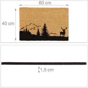 Produktbild für Schmutzfangmatte Relaxdays 10032748, Kokos Hirsch
