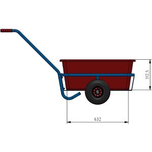 Produktbild für Handwagen Fetra 4101L, mit Kasten