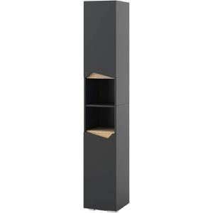 Badschrank Vicco Marelle, mit 4 Füßen, anthrazit/artisan eiche