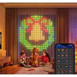 Produktbild für LED-Streifen Govee Curtain Light, dimmbar, weiß + RGB