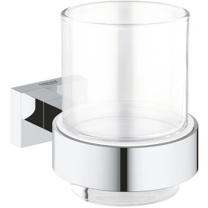 Produktbild für Zahnputzbecher GROHE Essentials Cube, aus satiniertem Glas