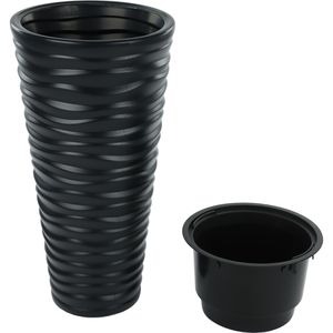 Produktbild für Übertopf Prosperplast Sand Slim, anthrazit, Ø 39 x 75 cm