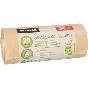 Müllbeutel Papstar Waste-To-Waste, 30 Liter