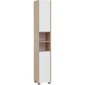 Produktbild für Badschrank Schildmeyer Juba 151658, mit 4 Füßen, weiß / eiche