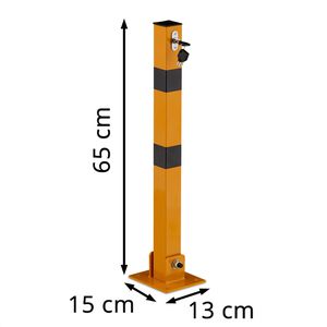 Produktbild für Absperrpfosten Relaxdays 100496841482, schwarz/gelb,aus Metall