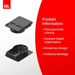 Produktbild für Kabeldurchlass Oskar-Lehmann KDH, 88,5 mm, eckig