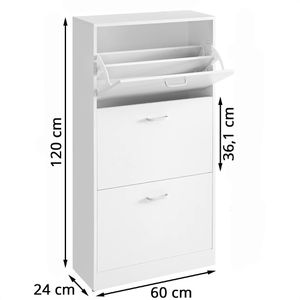 Produktbild für Schuhschrank Vasagle LBC03WT, weiß