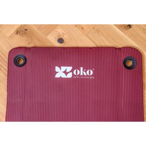 Produktbild für Yogamatte Powershot Oko, mit Ösen, rot, 1,5 cm stark