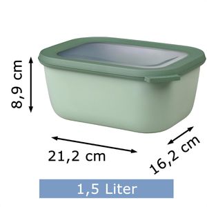 Produktbild für Frischhaltedose Mepal Cirqula eckig, aus Kunststoff