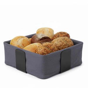 Produktbild für Brotkorb Blomus Desa L 64203, aus Stahl / Stoff