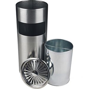 Produktbild für Aschenbecher Alco 2940, silber, für Outdoor