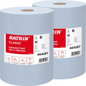 Putztuchrolle Katrin Plus XXL 2, 464187, aus Zellstoff, blau