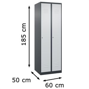 Produktbild für Spind CP-Möbel Classic PLUS, lichtgrau