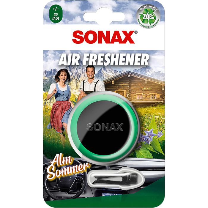 Sonax Autoduft Air Freshener 03620410, mit Clip, für Lüftungsschlitz,  AlmSommer – Böttcher AG
