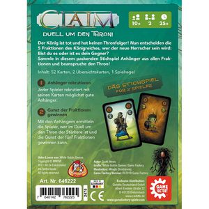 Produktbild für Kartenspiel Game-Factory 646222, Claim